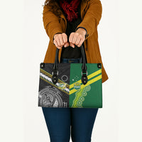 Rugby Cook Islands and Australia Leather Bag Tatau Tribal with Aboriginal Chevron Sport Style LT03 - Polynesian Pride
