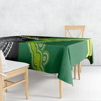 Rugby Cook Islands and Australia Tablecloth Tatau Tribal with Aboriginal Chevron Sport Style LT03 - Polynesian Pride