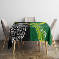 Rugby Cook Islands and Australia Tablecloth Tatau Tribal with Aboriginal Chevron Sport Style LT03 - Polynesian Pride