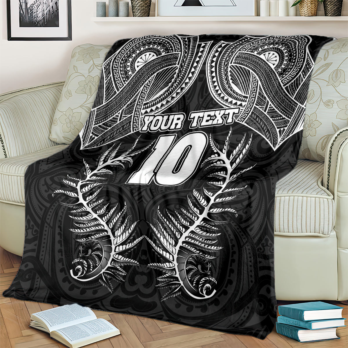 Custom New Zealand Rugby Blanket Aotearoa Champion Cup History with Silver Fern LT03 - Polynesian Pride