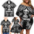 Custom New Zealand Rugby Family Matching Off Shoulder Short Dress and Hawaiian Shirt Aotearoa Champion Cup History with Silver Fern LT03 - Polynesian Pride