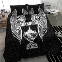 New Zealand Rugby Bedding Set Aotearoa Champion Cup History with Haka Dance LT03 - Polynesian Pride