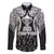 New Zealand Rugby Family Matching Short Sleeve Bodycon Dress and Hawaiian Shirt Aotearoa Champion Cup History with Haka Dance LT03 Dad's Shirt - Long Sleeve Black - Polynesian Pride