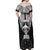 New Zealand Rugby Off Shoulder Maxi Dress Aotearoa Champion Cup History with Haka Dance LT03 - Polynesian Pride