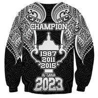 New Zealand Rugby Sweatshirt Aotearoa Champion Cup History with Haka Dance LT03 - Polynesian Pride