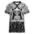 New Zealand Rugby Women V Neck T Shirt Aotearoa Champion Cup History with Haka Dance LT03 Female Black - Polynesian Pride