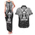 Personalised New Zealand Rugby Couples Matching Tank Maxi Dress and Hawaiian Shirt Aotearoa Champion Cup History with Haka Dance LT03 Black - Polynesian Pride