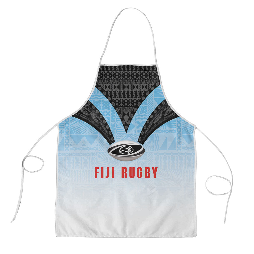 Fijian Rugby Apron Tapa Pattern Retro Sporty Style LT03 White - Polynesian Pride