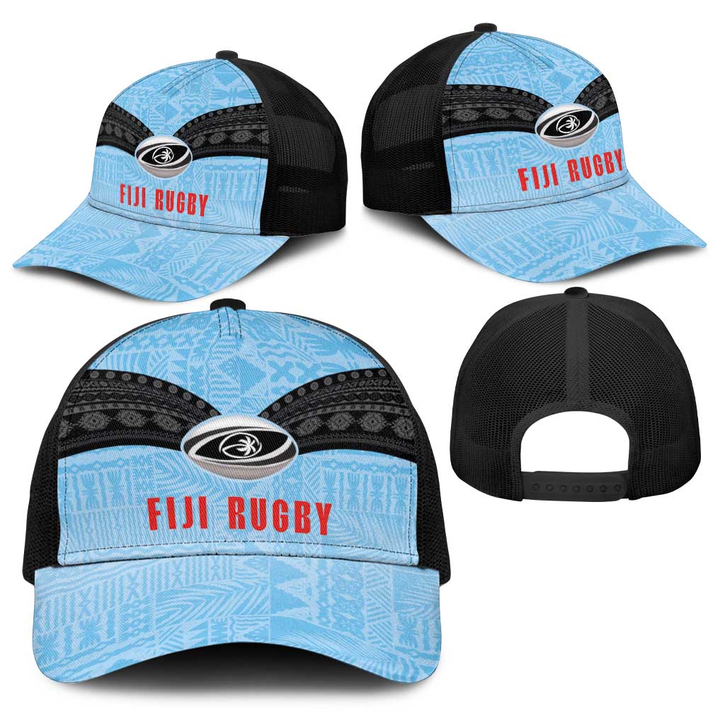 Fijian Rugby Baseball Net Cap Tapa Pattern Retro Sporty Style LT03 - Polynesian Pride
