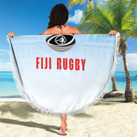Fijian Rugby Beach Blanket Tapa Pattern Retro Sporty Style LT03 - Polynesian Pride