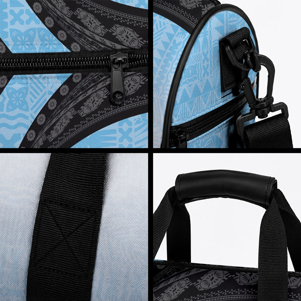 Fijian Rugby Duffle Bag Tapa Pattern Retro Sporty Style LT03 - Polynesian Pride