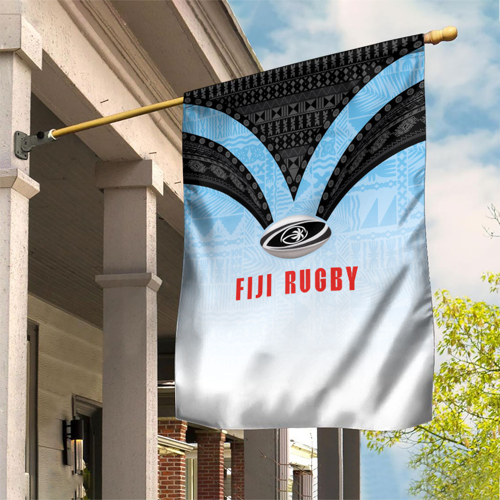 Fijian Rugby Garden Flag Tapa Pattern Retro Sporty Style LT03 House Flag White - Polynesian Pride