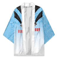 Custom Fijian Rugby Kimono Tapa Pattern Retro Sporty Style LT03 Unisex White - Polynesian Pride