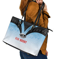 Fijian Rugby Leather Tote Bag Tapa Pattern Retro Sporty Style LT03 - Polynesian Pride