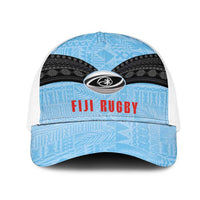 Fijian Rugby Mesh Trucker Cap Tapa Pattern Retro Sporty Style LT03 One Size White White - Polynesian Pride