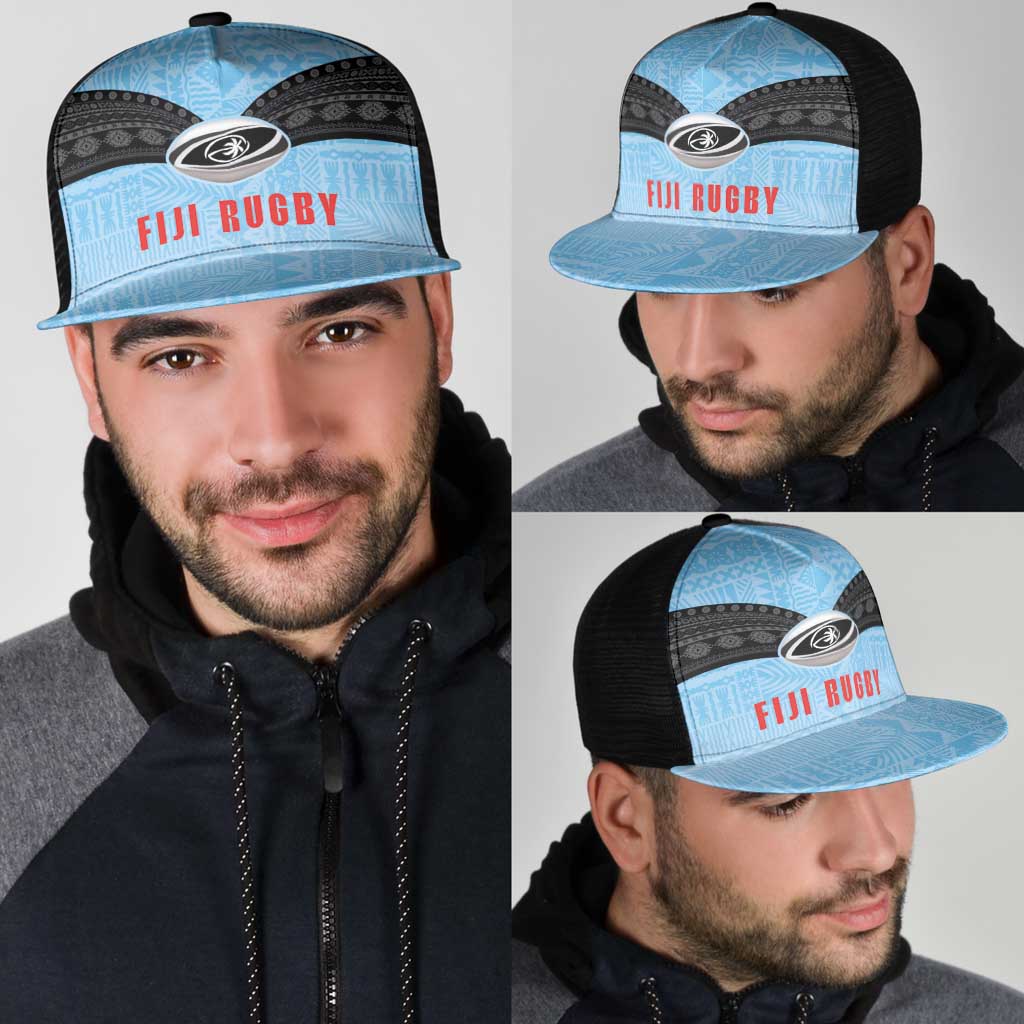 Fijian Rugby Mesh Trucker Cap Tapa Pattern Retro Sporty Style LT03 - Polynesian Pride