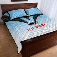 Fijian Rugby Quilt Bed Set Tapa Pattern Retro Sporty Style LT03 - Polynesian Pride