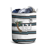 Fijian Rugby Sevens Laundry Basket Masi Tapa Pattern Stripes Sporty Style LT03 - Polynesian Pride