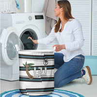 Fijian Rugby Sevens Laundry Basket Masi Tapa Pattern Stripes Sporty Style LT03 - Polynesian Pride