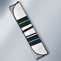 Fijian Rugby Sevens Auto Sun Shade Masi Tapa Pattern Stripes Sporty Style LT03 - Polynesian Pride