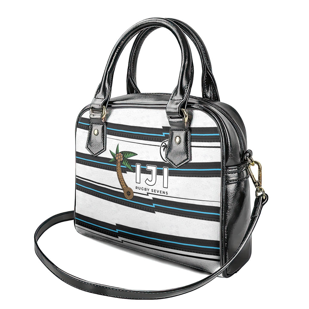 Fijian Rugby Sevens Shoulder Handbag Masi Tapa Pattern Stripes Sporty Style LT03 - Polynesian Pride