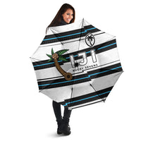 Fijian Rugby Sevens Umbrella Masi Tapa Pattern Stripes Sporty Style LT03 - Polynesian Pride