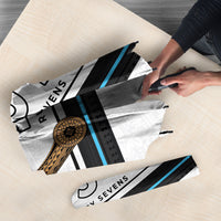 Fijian Rugby Sevens Umbrella Masi Tapa Pattern Stripes Sporty Style LT03 - Polynesian Pride