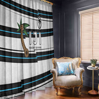 Fijian Rugby Sevens Window Curtain Masi Tapa Pattern Stripes Sporty Style LT03 - Polynesian Pride