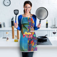 Fijian Coral Reef Apron with Traditional Tapa Pattern Split Style LT03 - Polynesian Pride