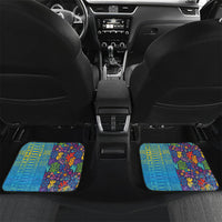 Personalised Fijian Coral Reef Car Mats with Traditional Tapa Pattern Split Style LT03 Set 2pcs - Back Multicolor - Polynesian Pride