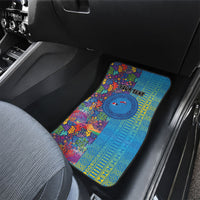 Personalised Fijian Coral Reef Car Mats with Traditional Tapa Pattern Split Style LT03 - Polynesian Pride