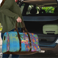 Fijian Coral Reef Travel Bag with Traditional Tapa Pattern Split Style LT03 - Polynesian Pride