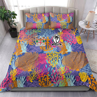 Fijian Rugby Bedding Set Colorful Coral Reef Pre Match Design LT03 - Polynesian Pride