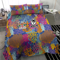 Fijian Rugby Bedding Set Colorful Coral Reef Pre Match Design LT03 - Polynesian Pride