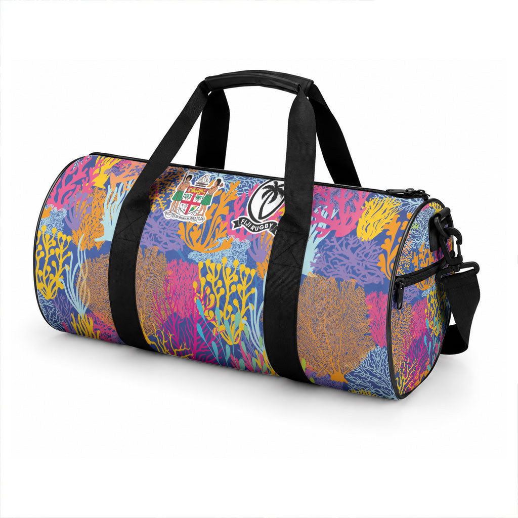 Fijian Rugby Duffle Bag Colorful Coral Reef Pre Match Design LT03 - Polynesian Pride