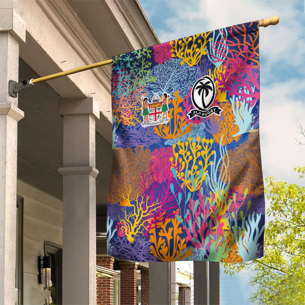 Fijian Rugby Garden Flag Colorful Coral Reef Pre Match Design LT03 House Flag Multicolor - Polynesian Pride