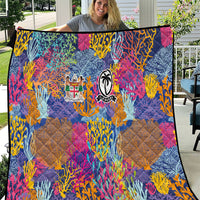 Fijian Rugby Quilt Colorful Coral Reef Pre Match Design LT03 Multicolor - Polynesian Pride