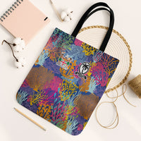Fijian Rugby Tote Bag Colorful Coral Reef Pre Match Design LT03 Black Strap One Size Multicolor - Polynesian Pride