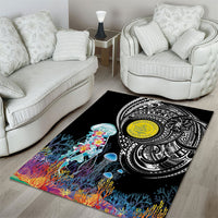 Palau Jellyfish Area Rug Coral Reef with Polynesian Pattern LT03 - Polynesian Pride