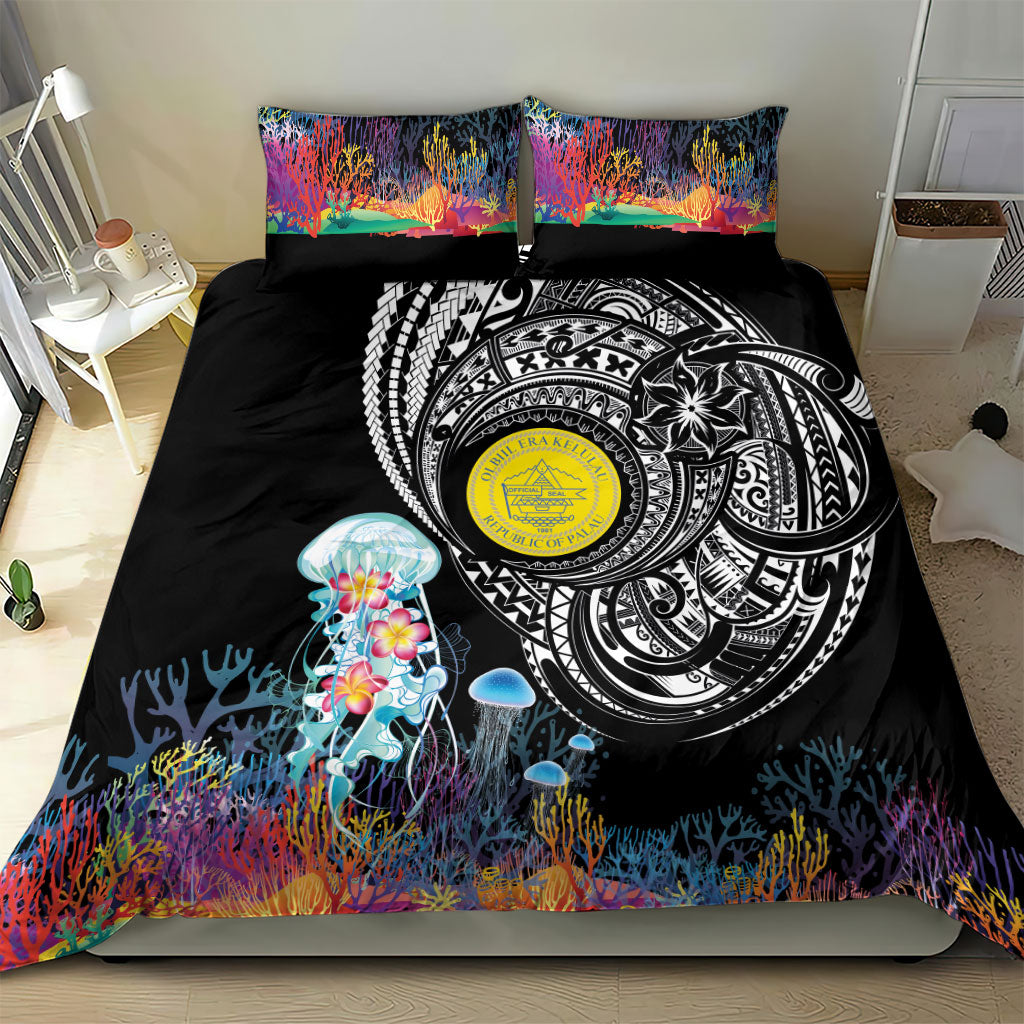 Palau Jellyfish Bedding Set Coral Reef with Polynesian Pattern LT03 - Polynesian Pride