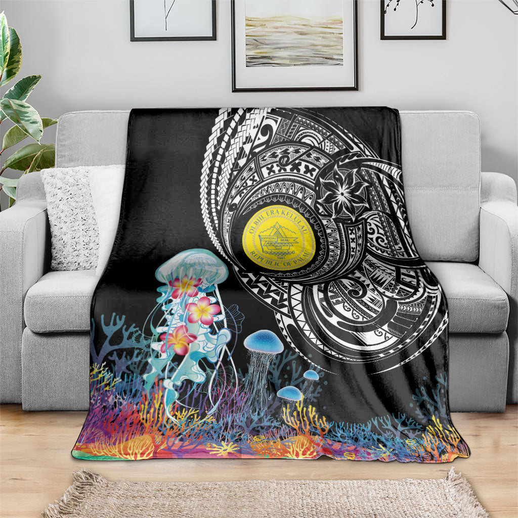 Palau Jellyfish Blanket Coral Reef with Polynesian Pattern LT03 - Polynesian Pride