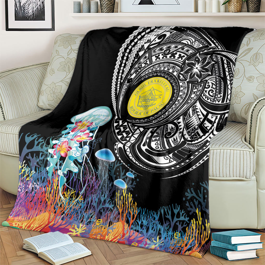 Palau Jellyfish Blanket Coral Reef with Polynesian Pattern LT03 - Polynesian Pride
