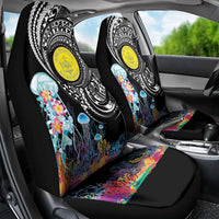 Palau Jellyfish Car Seat Cover Coral Reef with Polynesian Pattern LT03 - Polynesian Pride