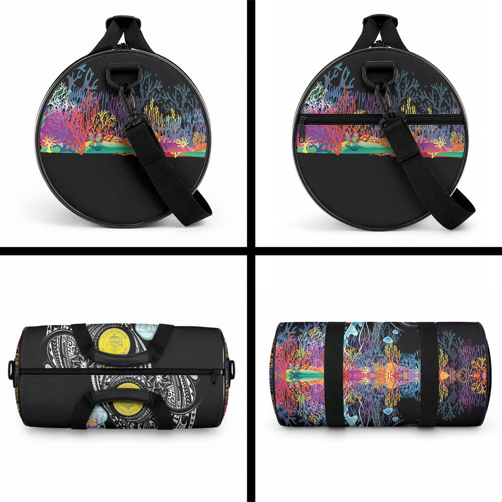 Palau Jellyfish Duffle Bag Coral Reef with Polynesian Pattern LT03 - Polynesian Pride