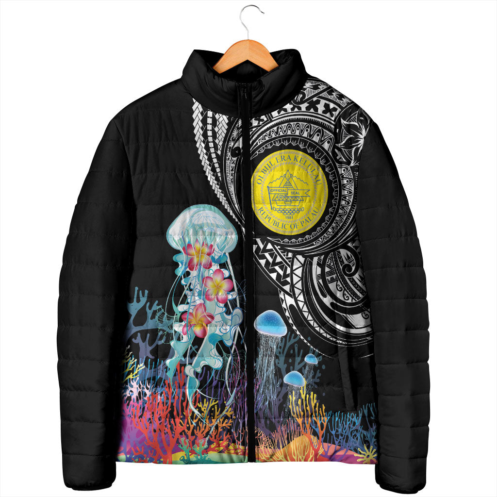 Palau Jellyfish Padded Jacket Coral Reef with Polynesian Pattern LT03 - Polynesian Pride