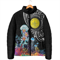 Palau Jellyfish Padded Jacket Coral Reef with Polynesian Pattern LT03 - Polynesian Pride