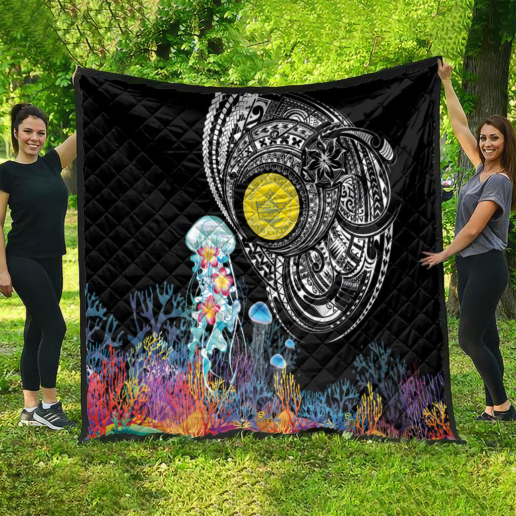 Palau Jellyfish Quilt Coral Reef with Polynesian Pattern LT03 - Polynesian Pride