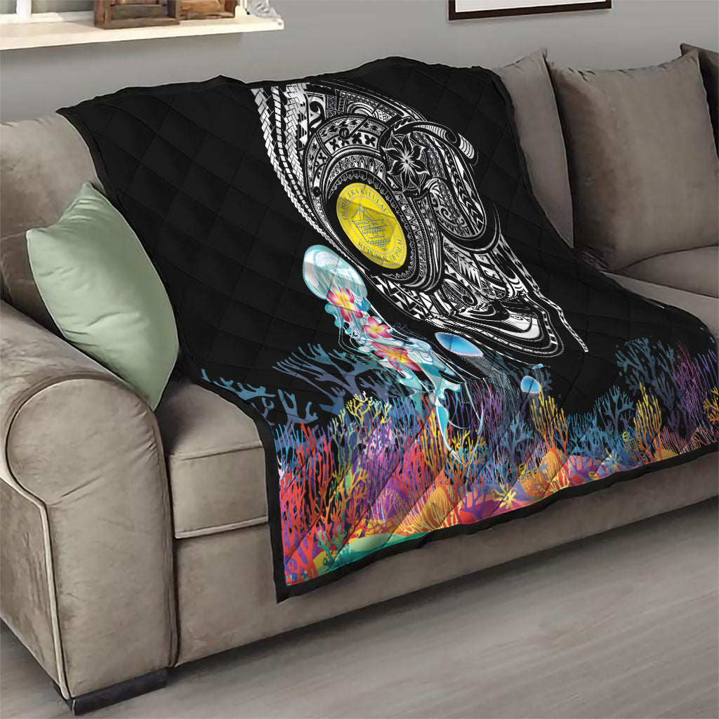 Palau Jellyfish Quilt Coral Reef with Polynesian Pattern LT03 - Polynesian Pride