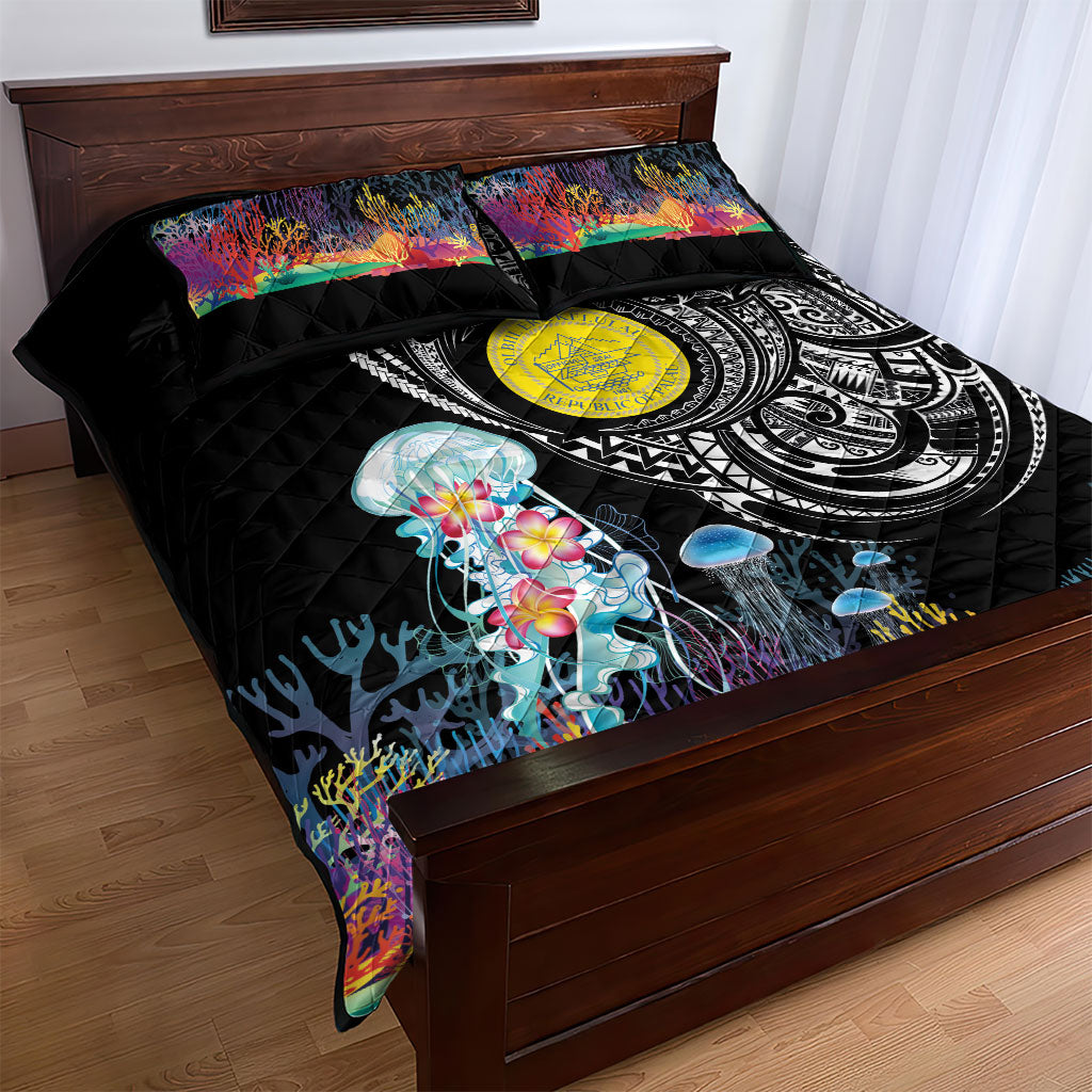 Palau Jellyfish Quilt Bed Set Coral Reef with Polynesian Pattern LT03 - Polynesian Pride