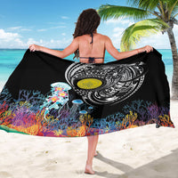 Palau Jellyfish Sarong Coral Reef with Polynesian Pattern LT03 - Polynesian Pride